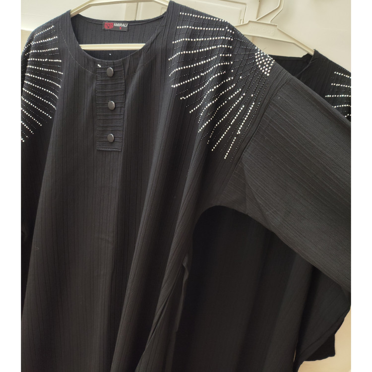 خرید تونیک زنانه مشکی محرمی سایز بزرگ