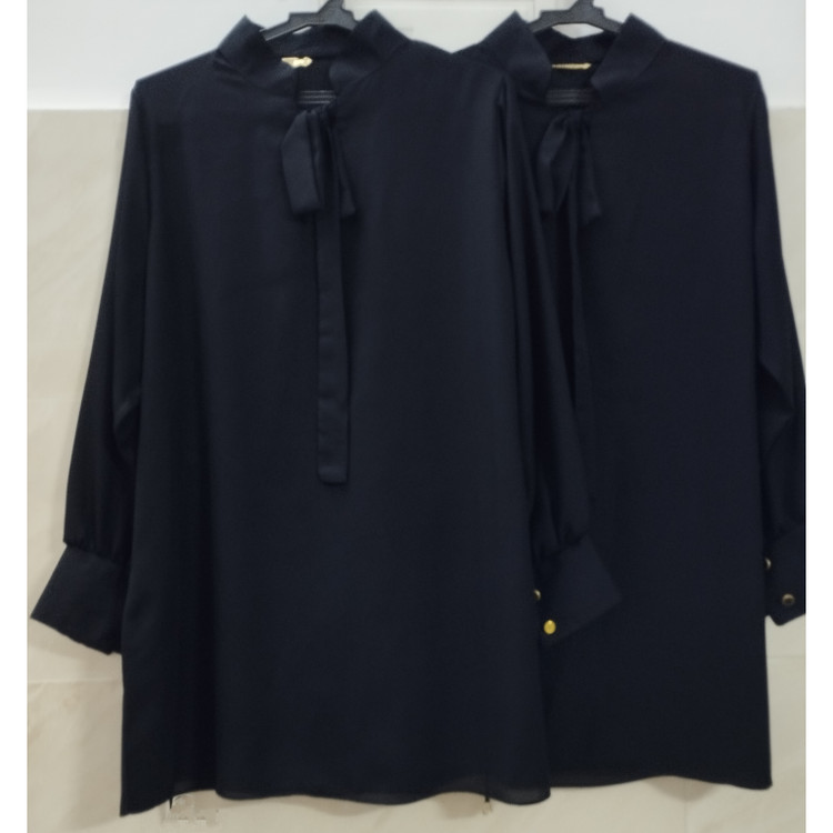 شومیز زنانه یقه کراواتی مشکی