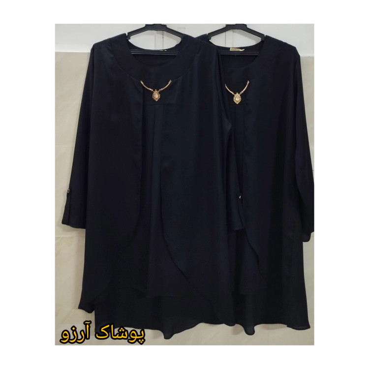 خرید شومیز مجلسی زنانه سایز خیلی بزرگ رنگ مشکی