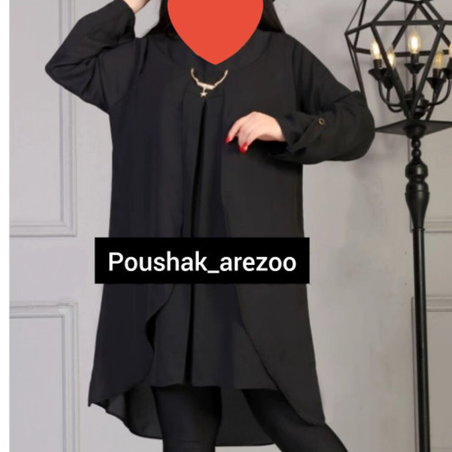 شومیز مجلسی زنانه سایز خیلی بزرگ رنگ مشکی