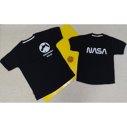 تیشرت پسرانه نخ پنبه مشکی پشت چاپ