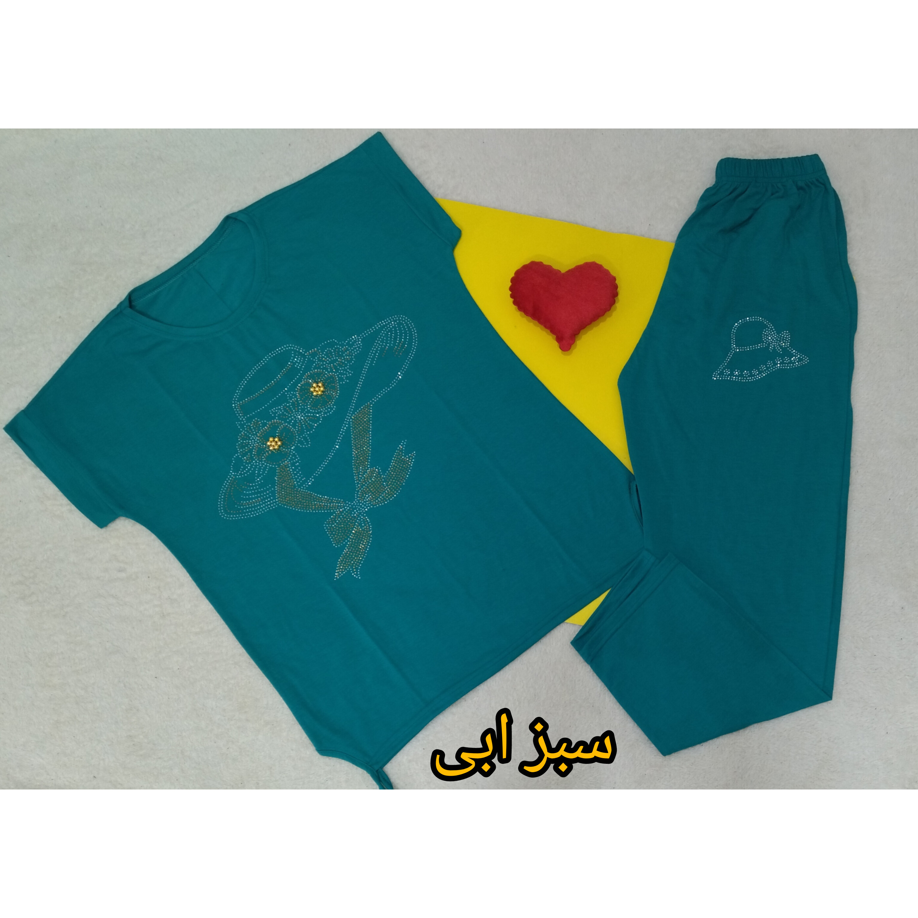 تیشرت شلوار زنانه تابستانه جنس نخ پنبه