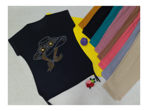 تیشرت شلوار زنانه نخ پنبه تابستانی