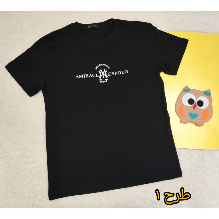 تیشرت پسرانه رنگ مشکی نخ پنبه سایز 70 زیر مردانه