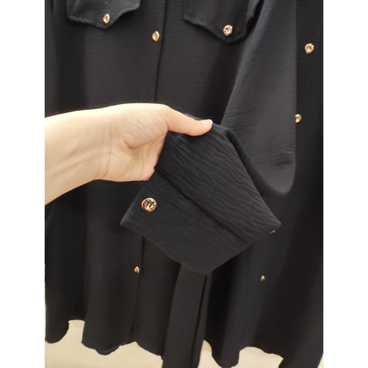 خرید مانتو زنانه رنگ مشکی جنس ابروبادی سایز خیلی بزرگ