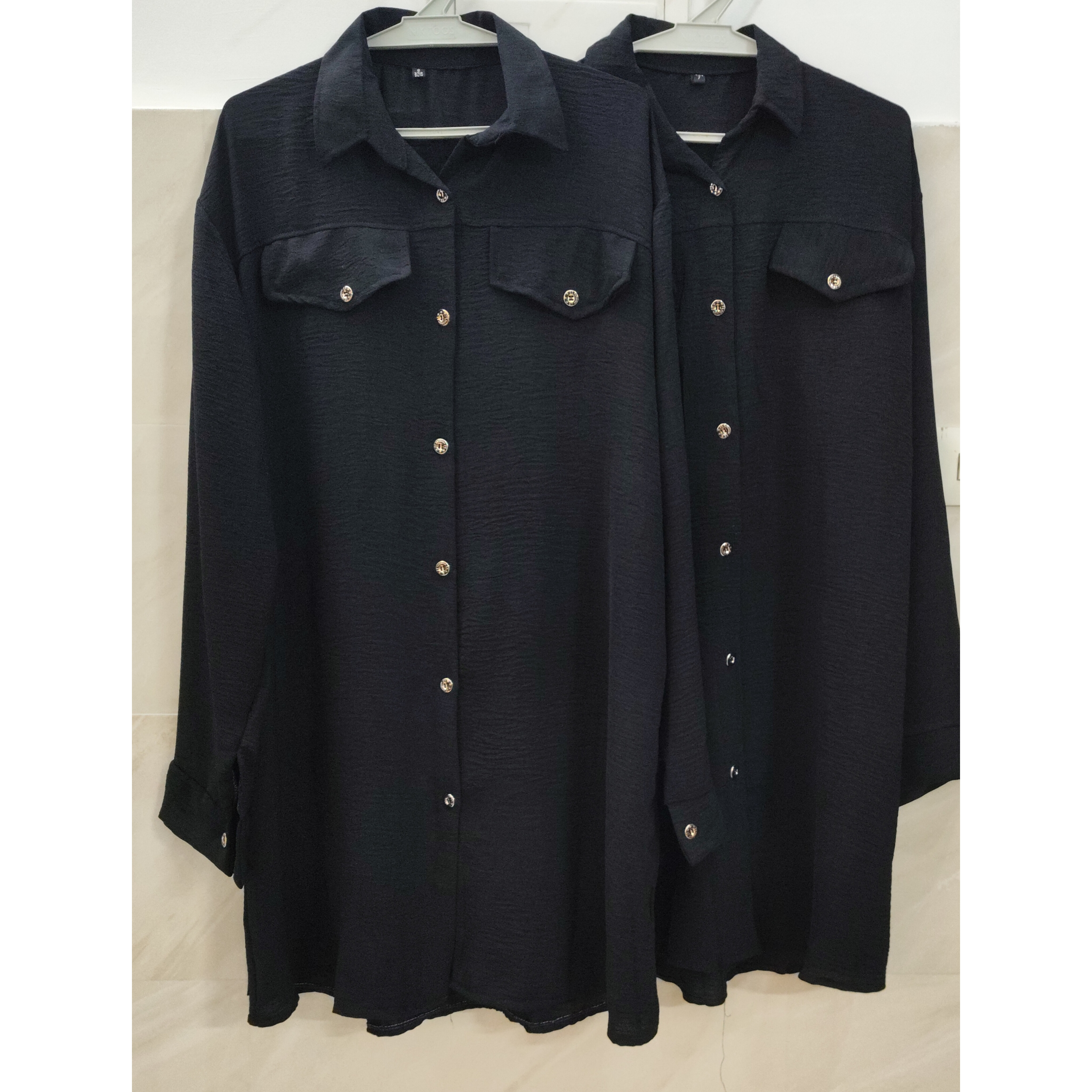 مانتو زنانه رنگ مشکی ابروبادی سایز خیلی بزرگ