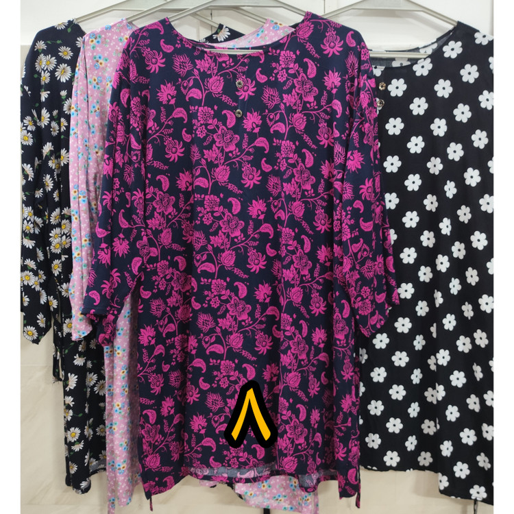 تیشرت آستین سه ربع زنانه تابستانه جنس نخی