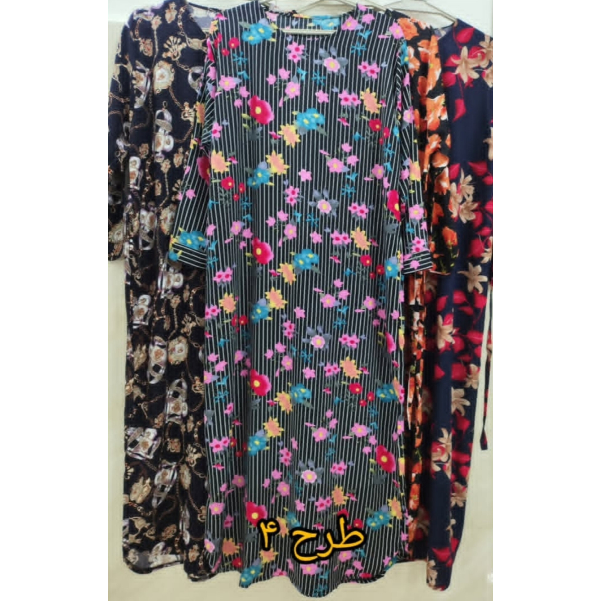 پیراهن بلند زنانه جنس نخی تابستانه سایز بزرگ