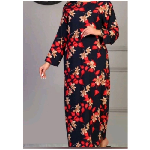 پیراهن بلند زنانه جنس نخی سایز بزرگ