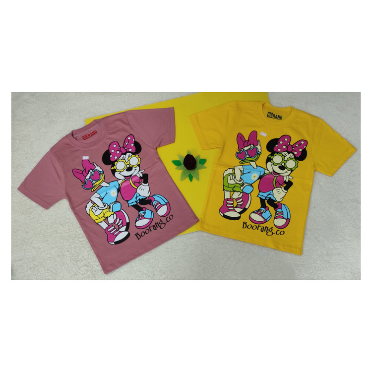 تیشرت دخترانه طرح میکی موس جنس نخ پنبه