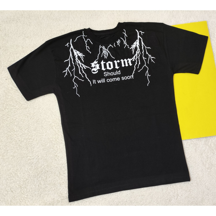 تیشرت پسرانه مشکی جنس نخ پنبه طرح اسپورت