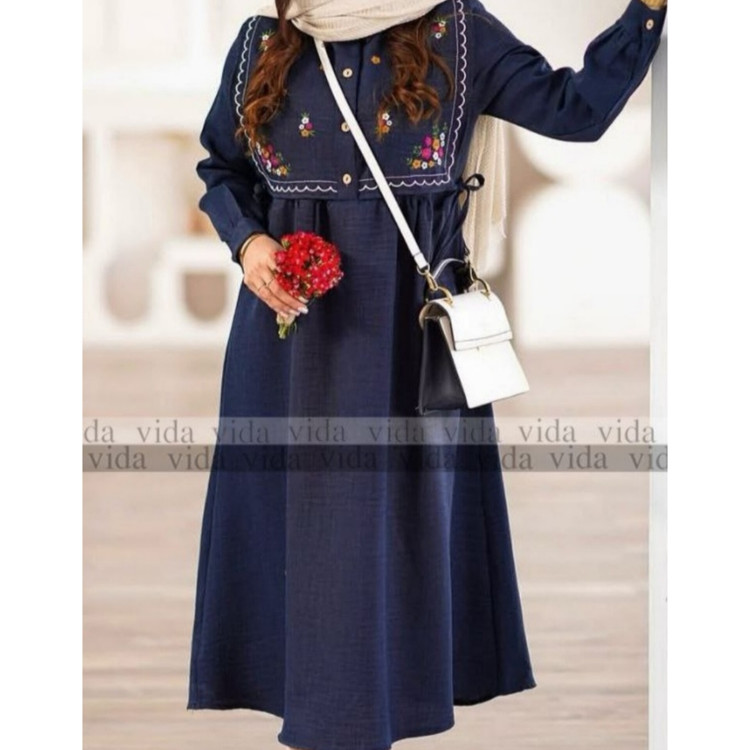 پیراهن زنانه مخمل کبریتی قواره بزرگ