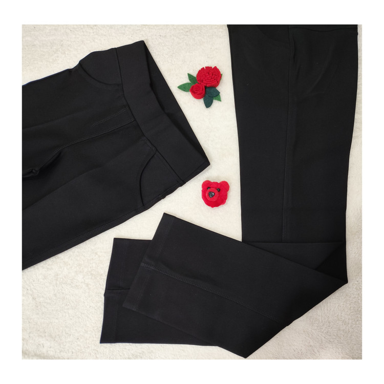 شلوار کمر کشی مشکی زنانه