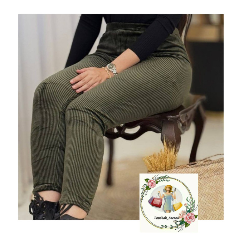 شلوار زنانه مخمل کبریتی فری سایز بزرگ