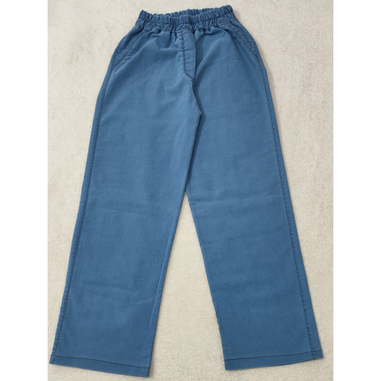 خرید شلوار لی نیل نیم بگ کشی زنانه رنگ آبی دمپا آزاد