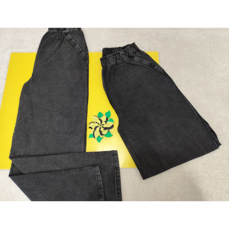 شلوار لی زنانه رنگ زغال سنگی