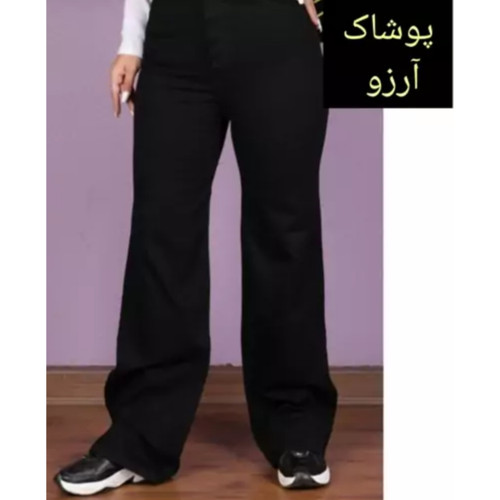 شلوار لی بنگال مدل بگ زنانه رنگ مشکی