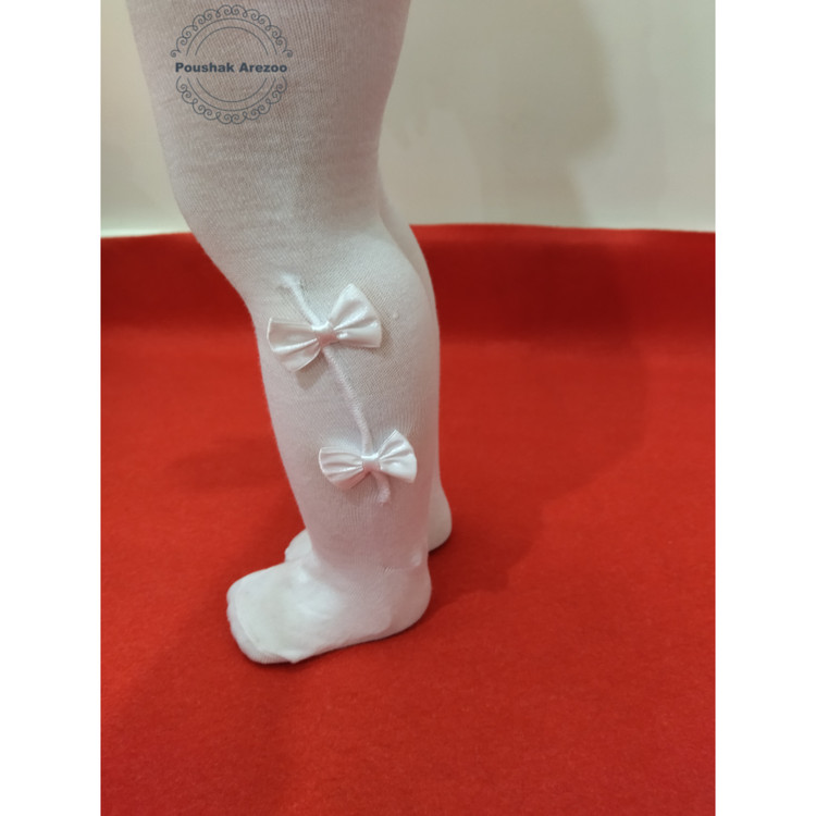 جوراب شلواری سفید دخترانه