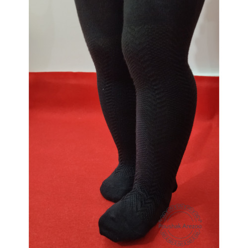 جوراب شلواری دخترانه رنگ مشکی