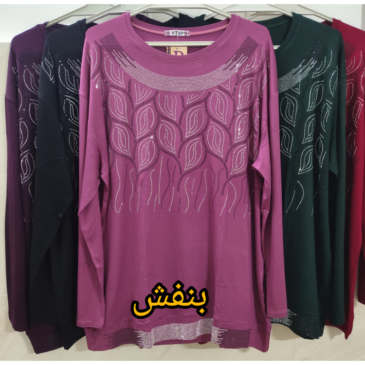 بلوز زنانه آستین بلند سایز بزرگ