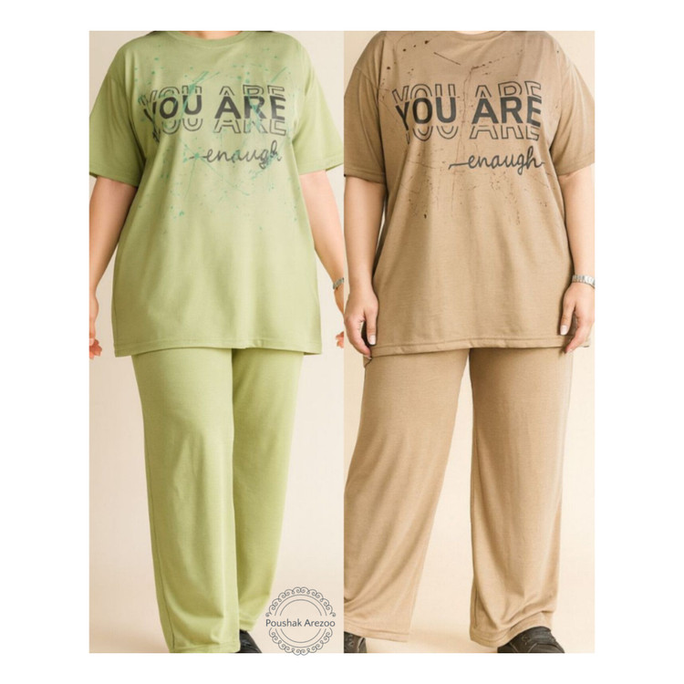 تیشرت شلوار ست زنانه سایز بزرگ