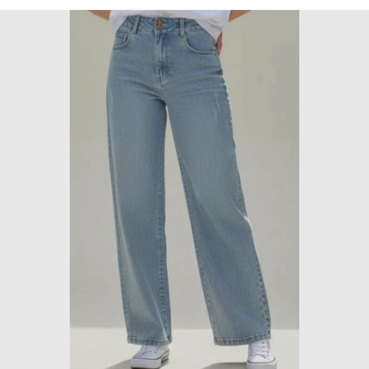 شلوار لی بگ زنانه آبی آسمانی