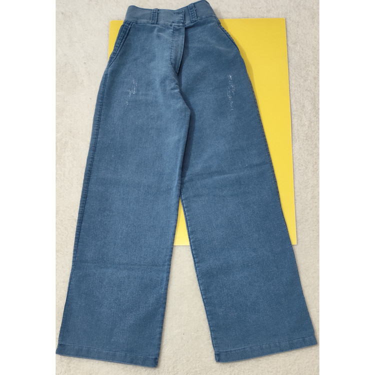 شلوار لی بگ آبی آسمانی زنانه