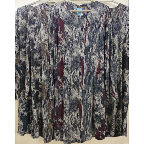 تونیک زنانه آستین بلند یقه گرد قواره رستمی خیلی بزرگ جنس نخ چنبه