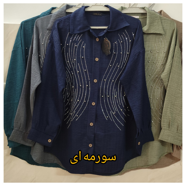 مانتو زنانه آستین بلند جلو دکمه