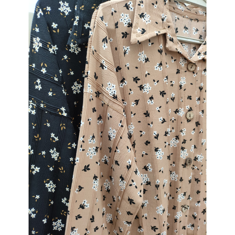 خرید مانتو گل گچی زنانه آستین دار مدل کیمینو فری سایز