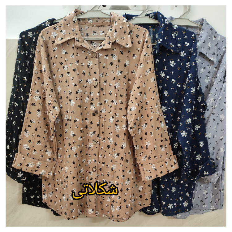 مانتو گل گچی زنانه آستین دار