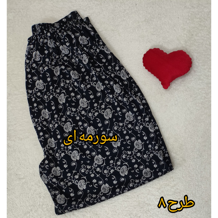 خرید شلوار راحتی طرح دار زنانه جنس نخ پنبه سایز بزرگ