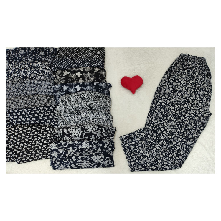 شلوار راحتی طرح دار زنانه سایز بزرگ