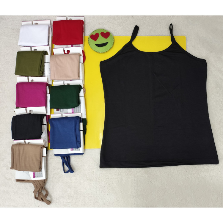 تاپ زنانه بندکی جنس نخ پنبه سایز بزرگ دو ایکس لارج 2XL