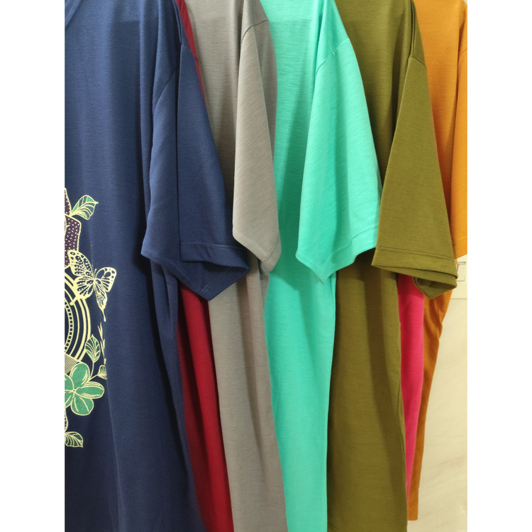 تیشرت زنانه نخ پنبه یقه گرد