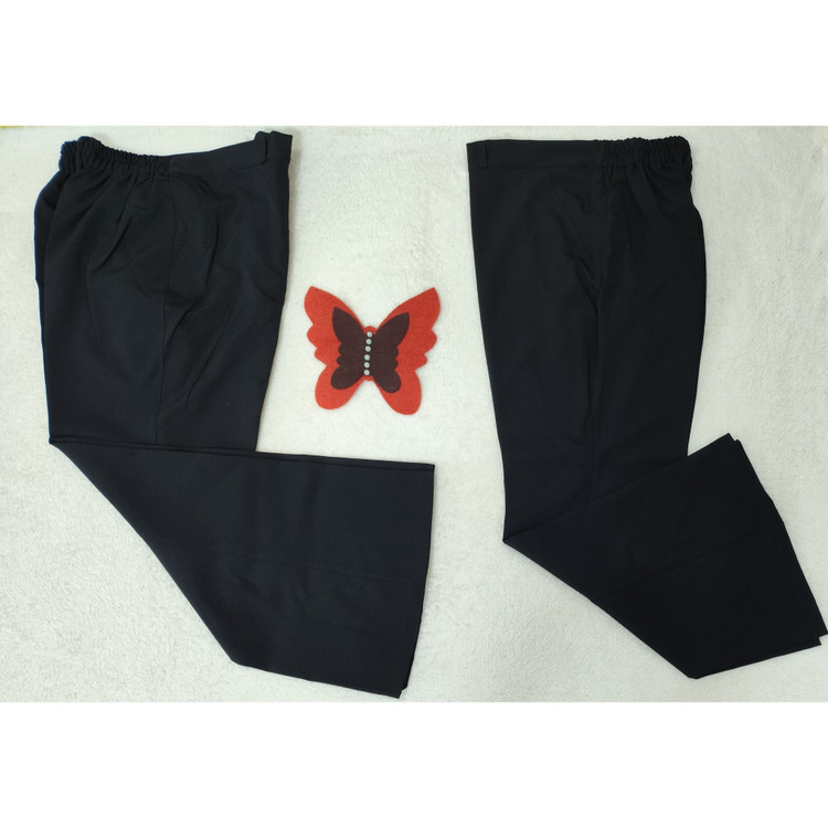 شلوار زنانه مازراتی دمپا مشکی پشت کمرکش مجلسی