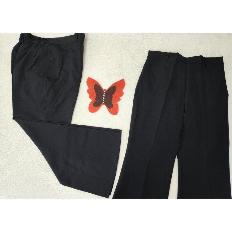 شلوار زنانه مازراتی دمپا مشکی کمر کشی