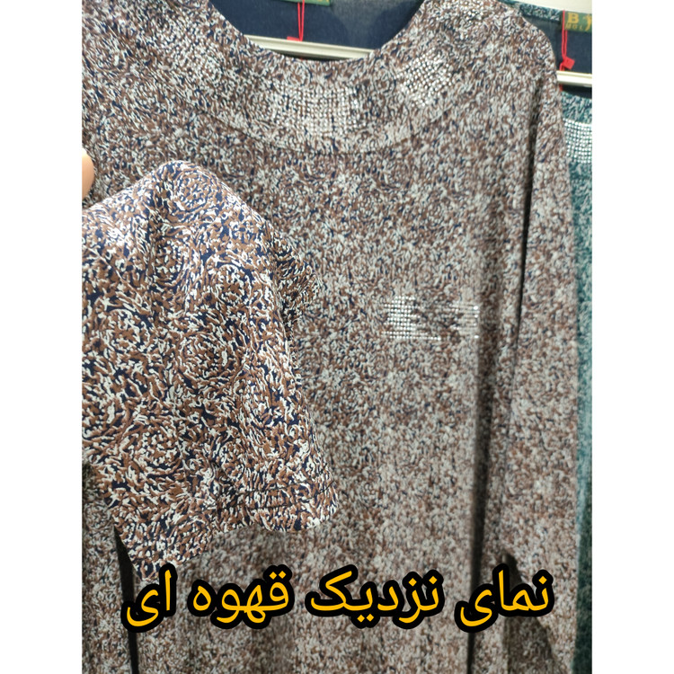 تونیک آستیندار زنانه سایز بزرگ مجلسی