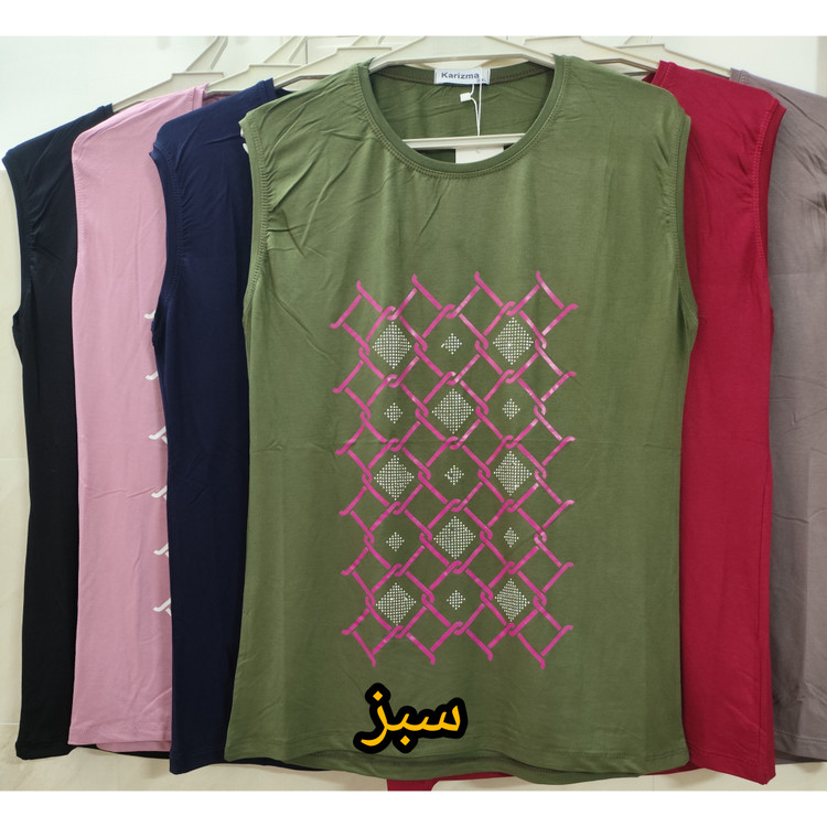 تاپ زنانه آستین حلقه ای سبز