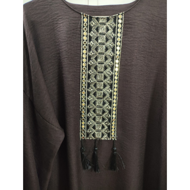 خرید تونیک زنانه آستین بلند یقه گرد