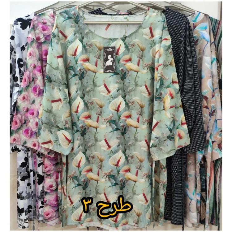 تیشرت نخی سایز بزرگ طرحدار