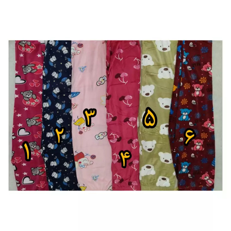 شلوار مخمل طرحدار زنانه کمرکش