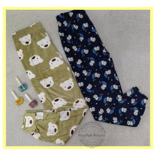 شلوار مخمل طرحدار زنانه کمرکش دمپامچ فری سایز