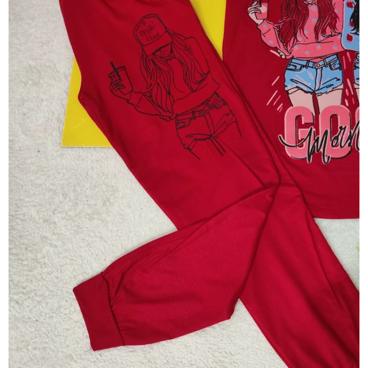 تیشرت شلوار طرحدار دخترانه