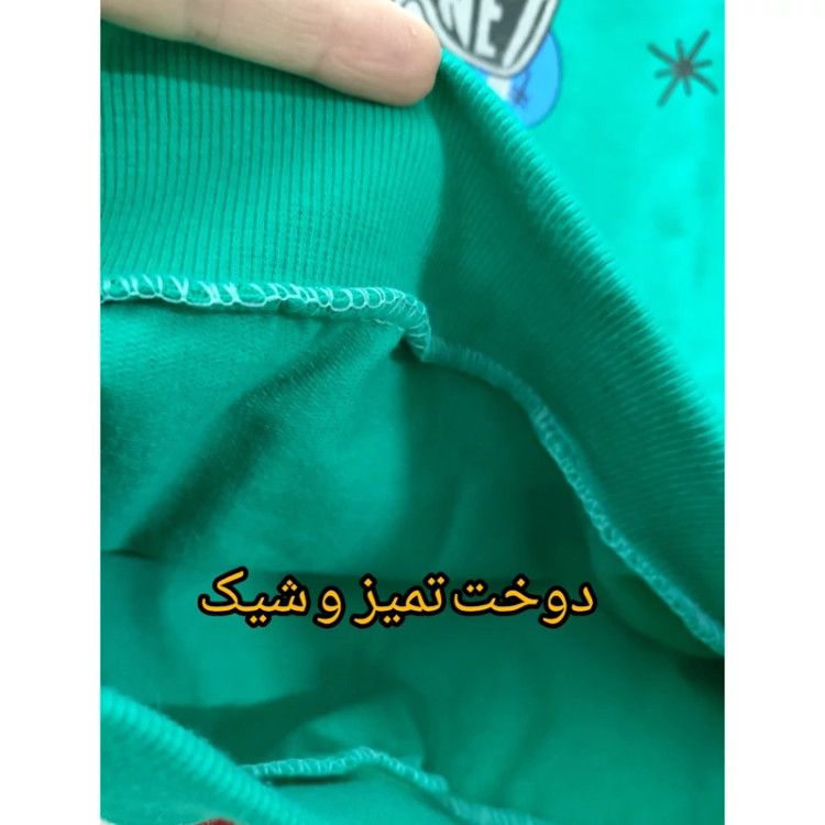 بلوز دخترانه و پسرانه جنس دورس طرح خرگوش یقه گرد