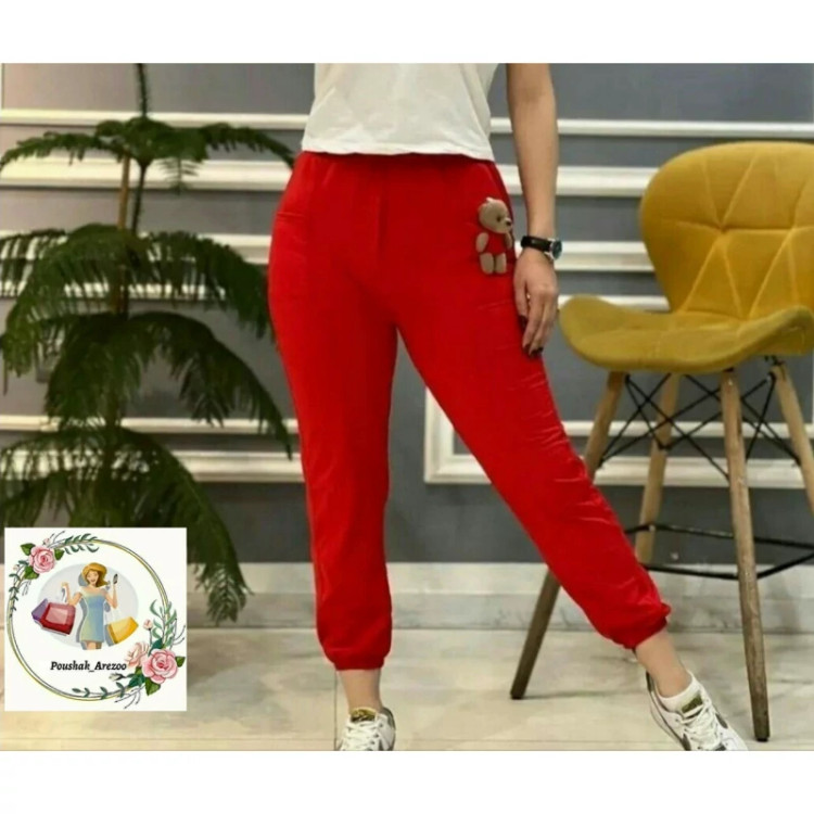 شلوار راحتی دخترانه قرمز