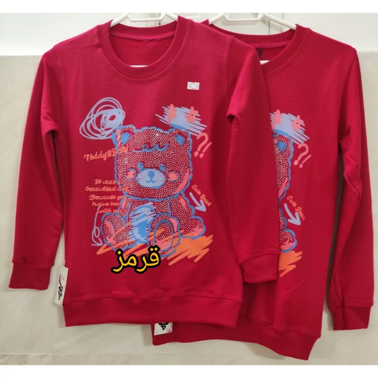 بلوز دخترانه طرح تدی رنگ قرمز