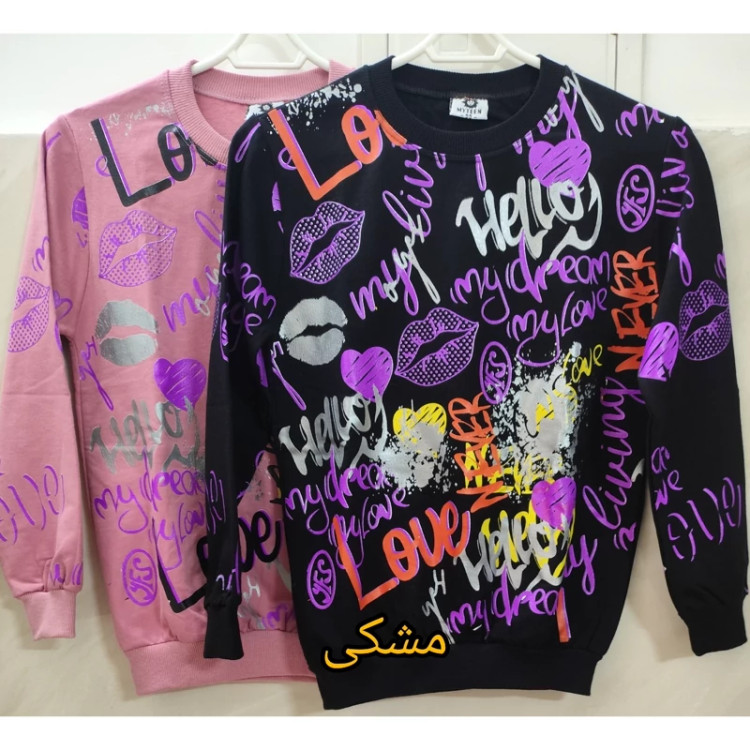 بلوز دخترانه مشکی طرحدار