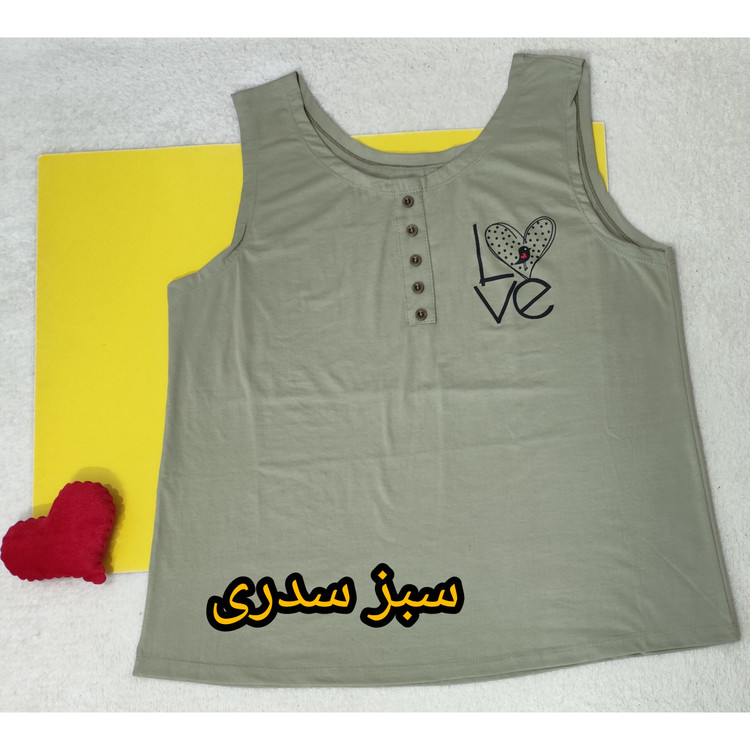 تاپ حلقه زنانه قواره بزرگ جنس نخ پنبه سبز سدری