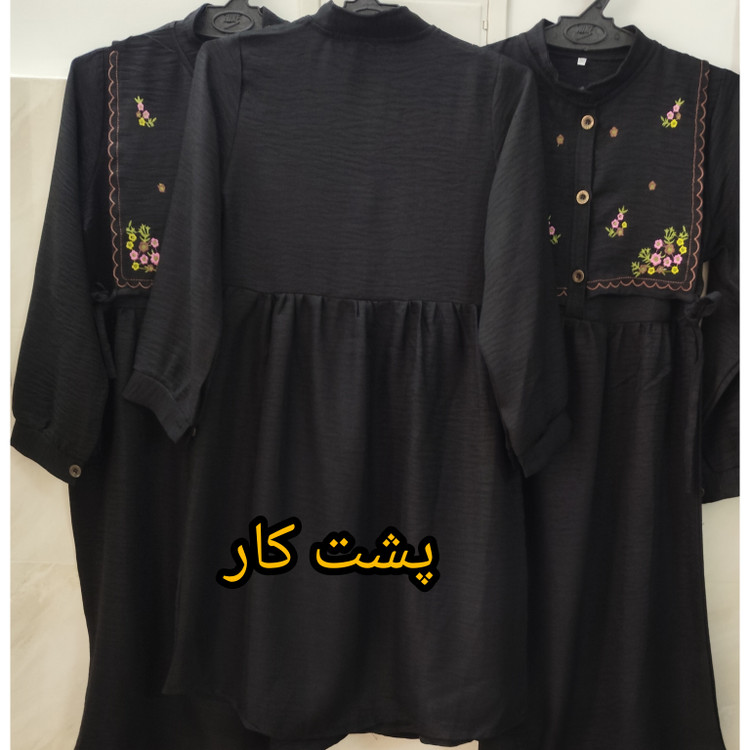 پیراهن آستیندار دخترانه مشکی